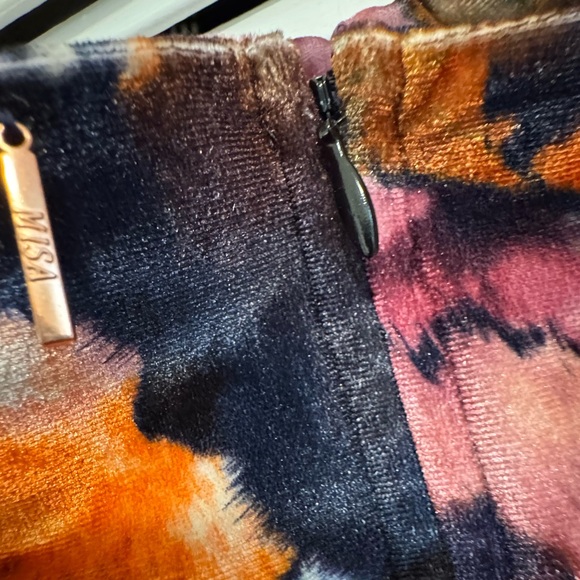 NWT MISA Anetta Painterly Libra Fleur Velvet Off the Shoulder Mini Dress - Picture 11 of 13